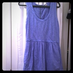 Periwinkle sleeveless JCrew cotton dress! pockets!